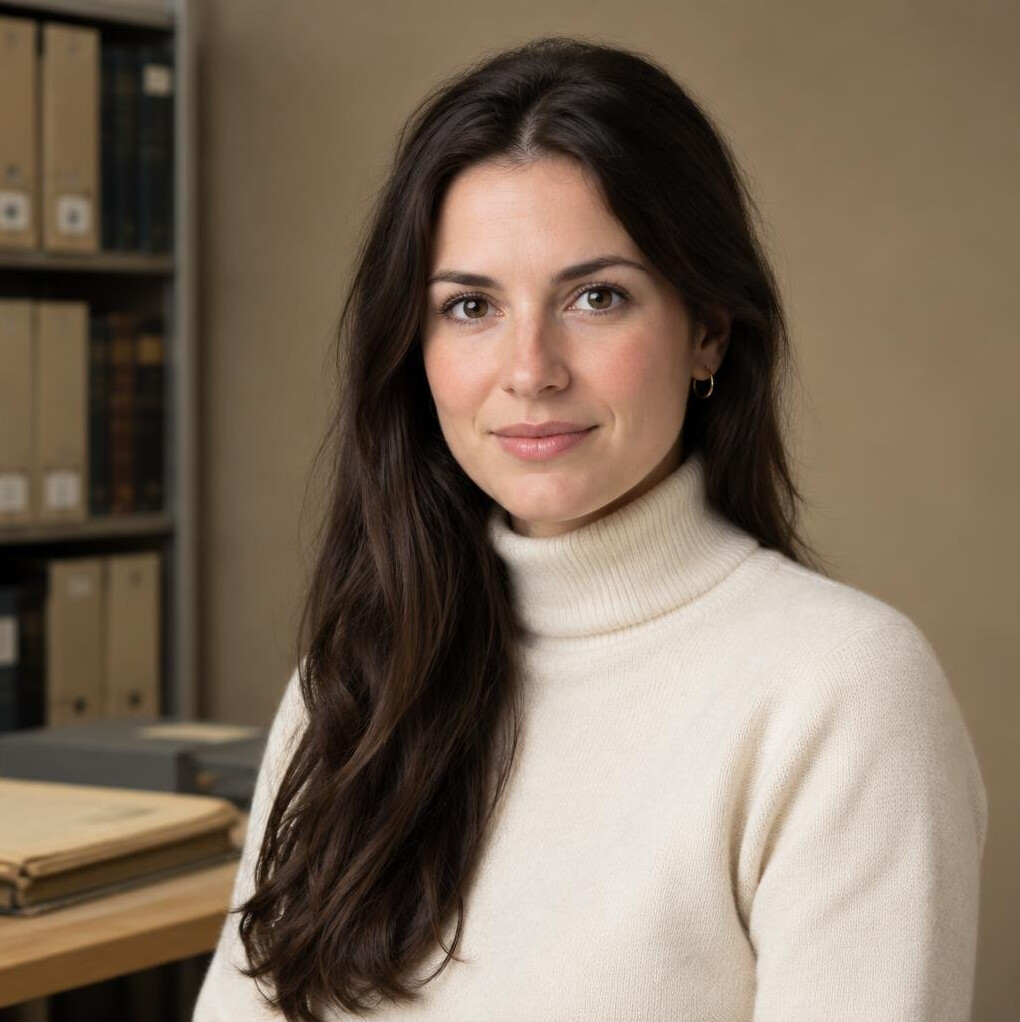Studio portrait of a female archivist